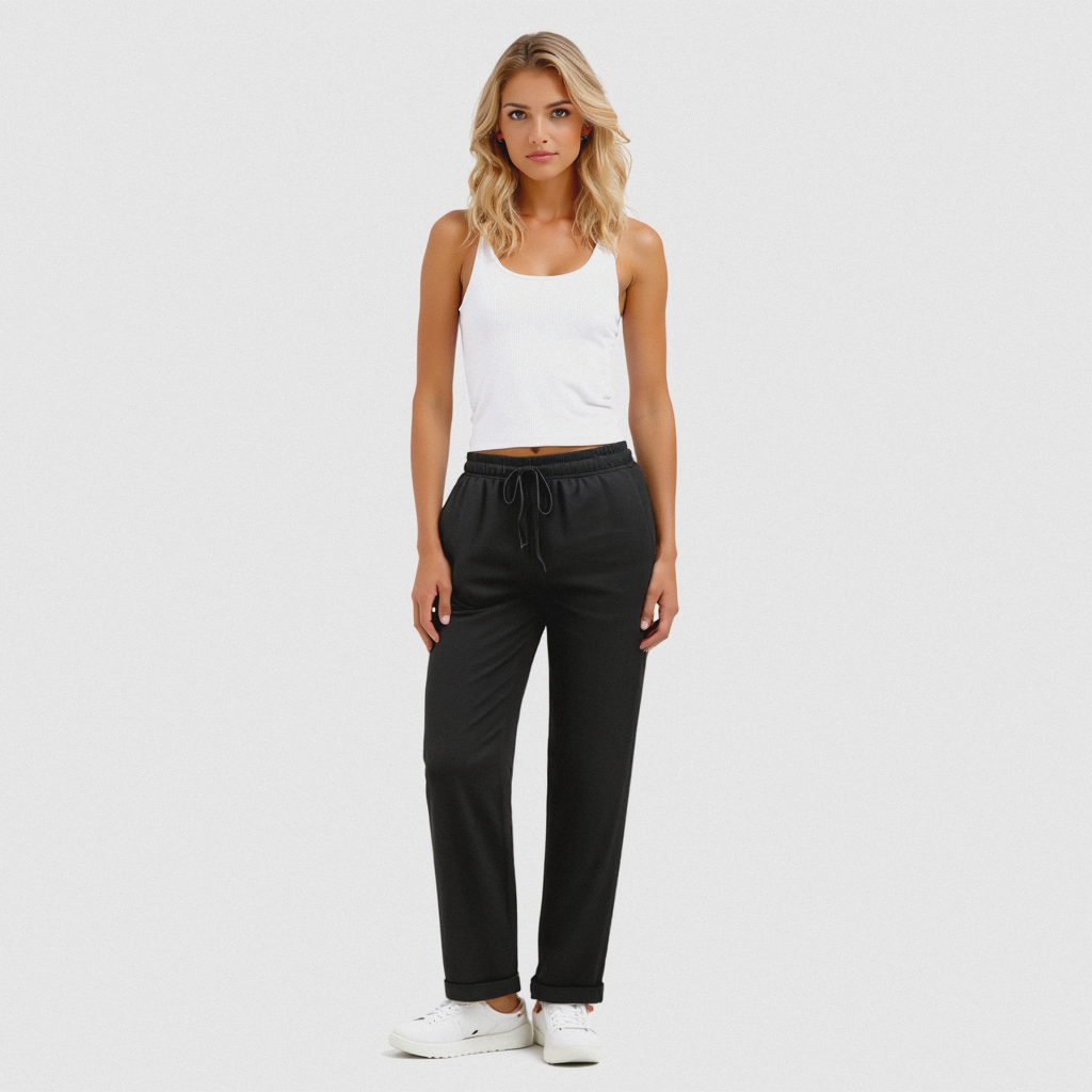 Women’s Linen Stretch Trousers | Lightweight Elegant Summer Pantalon for Work & Everyday Wear